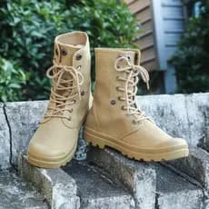 Botas de trabalho ao ar livre masculinas de alta qualidade respirável sapatos de lona britânico Retro curto-tubo Martin