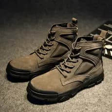 Botas Martin Botas Masculinas Primavera Verão Botas de Couro Britânico Mid-Top Sapatos Masculinos Na Moda Ferramentas Ma