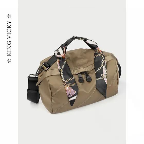 Oxford pano grande capacidade moda bolsa europeia americana moda juventude náilon zíper bolsa feminina Cross-body Boston