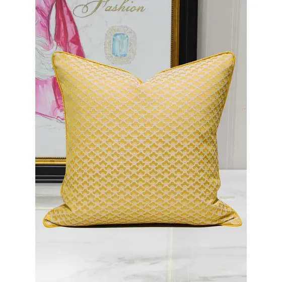 Luz de luxo dourado alta precisão Jacquard travesseiro moderno sala estar sofá capa almofada modelo quarto cama fronha m