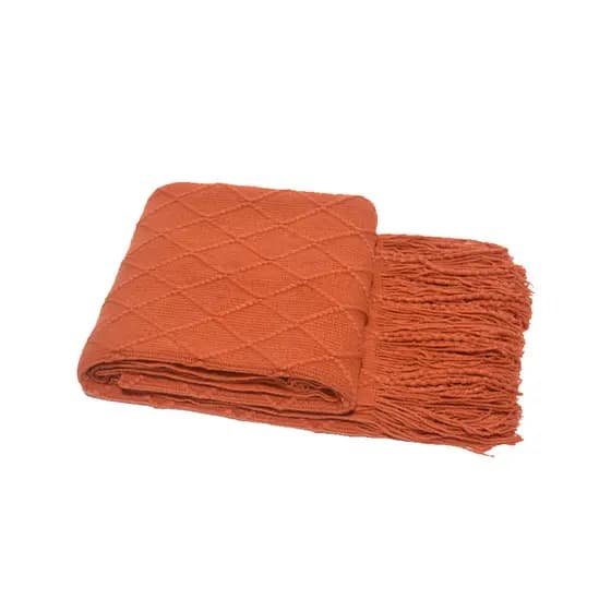 K cobertor de malha americano Retro decorativo cobertor modelo quarto sofá laranja Casual cobertor de cabeceira do Hotel