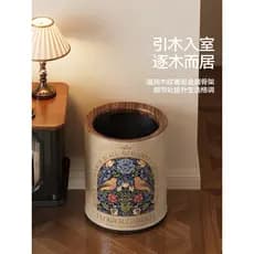 Meishida estilo Medieval lata de lixo doméstica 2026 novo estilo sala de estar quarto high-End luz luxo alta aparência R