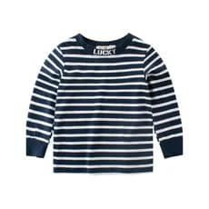 27KIDS Roupas infantis Roupas de primavera Camiseta infantil Camisa de fundo para meninas Camisa listrada infantil média
