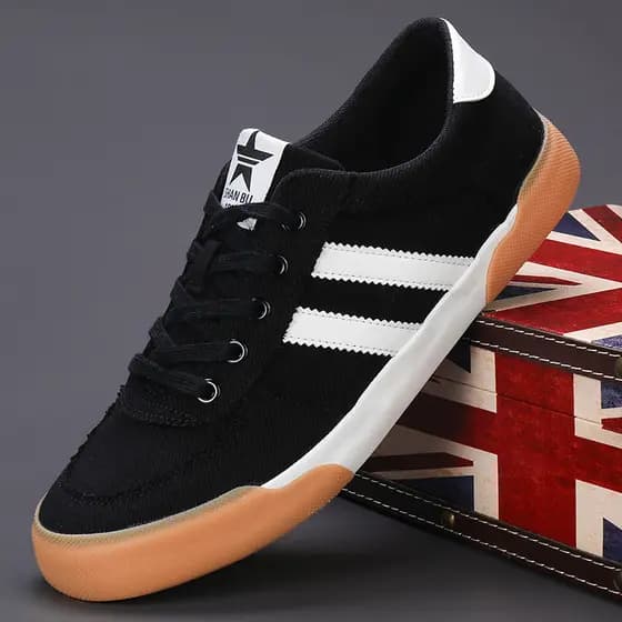 2026 primavera masculina novo estilo Casual sola plana sapatos versão coreana All-Match rendas sapatos de lona confortáv