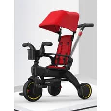 Triciclo infantil bicicleta dobrável carrinho de bebê andando bebê 1-3 com corrimão bebê meninos meninas bicicleta