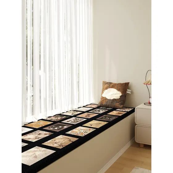 Almofada de janela saliente Almofada de peitoril de janela Luz Luxo High-End Estilo Medieval Almofada de quarto mestre A