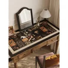 Tapete de mesa de cômoda estilo Medieval, à prova d'água, à prova de óleo, descartável, armário de TV, sala de jantar, a