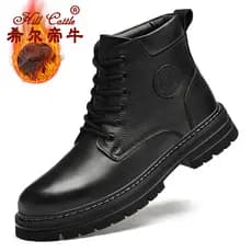 Botas Martin de couro de camada superior masculinas sapatos de algodão de alta qualidade botas gerais botas masculinas q