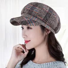 Chapéu feminino outono inverno boina moda elegante senhoras moda chapéu Retro britânico octogonal chapéu pintor chapéu A
