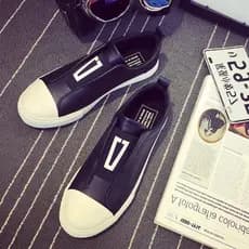 Primavera estilo Hong Kong sapatos casuais na moda mocassins masculinos de um Pedal respirável preguiçoso tênis de couro