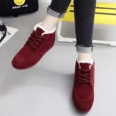 2026 novo estilo botas de neve sapatos de pão versão coreana sapatos de algodão feminino inverno ervilhas sapatos botas