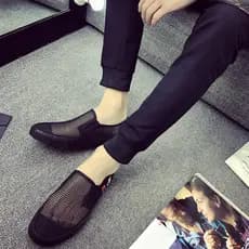 Sapatos masculinos respiráveis primavera sapatos de malha espiritual Social cara Net sapatos rua tiro sapatos de lona ma