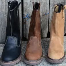 Botas de couro genuíno de tubo alto Botas masculinas impermeáveis Botas de equitação Botas gerais de couro único cobrem