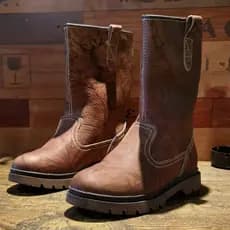 Venda limitada!Botas altas de couro de camada superior capa pé botas masculinas botas de couro à prova dwaterproof água