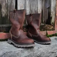Americano grosso louco de alta qualidade solto dedo do pé redondo à prova dwaterproof água ciclismo botas da motocicleta