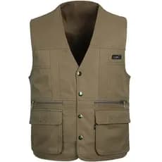 Homens idosos de meia-idade primavera outono fino Multi-bolso bolso colete de meia-idade roupas masculinas pai roupas co