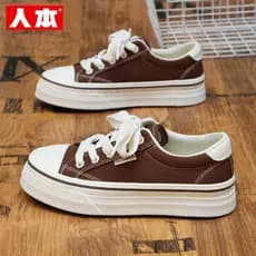 Human Ben sapatos de lona de sola grossa feminino 2026 primavera novo estilo respirável tênis casuais sola macia não can