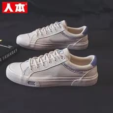 Sapatos de lona humana masculino 2026 primavera novo estilo respirável tênis casuais masculinos bege sapatos esportivos