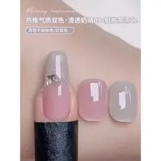 Bao Shiman gelo transparente Jade gordura unha polonês cola 2026 novo estilo influenciador Popular cor Nude unha polonês