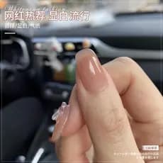 Primavera verão branco Jade gordura nude chá cor transparente esmalte cola 2026 novo estilo gelo transparente geléia cor