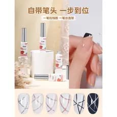 Contorno Manicure unha polonês cola 2026 novo estilo de alta densidade puxar linha Strobe ouro prata preto branco linha
