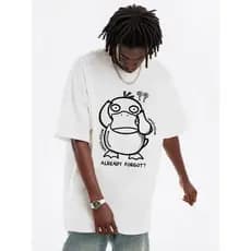 WASSUP American High Street Heavy Camiseta de manga curta masculina 2026 Primavera Verão Novo estilo Casal Puro Algodão