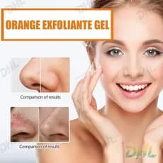 Gel Esfoliante Enzimático de Laranja para Rosto e Corpo, Esfoliante Facial Suave e Hidratante para uma Radiante, Es
