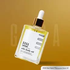 Óleo Corporal de Seda GODA - 1,79L oz Fórmula Leve e Perfumada com Notas de Baunilha, Lavanda e Cacau para uma Mais
