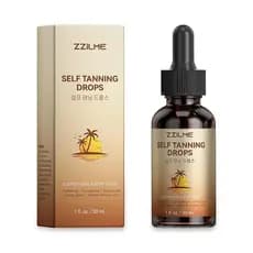 Gotas Autobronzeadoras para Rosto e Corpo - Brilho Personalizável com Niacinamida, Vitamina C e Ácido Hialurônico, Sérum