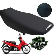 CAPA DE BANCO HONDA BIZ 125 2011/2012/2013/2014 PRETA COM LOGO MOD. ORIGINAL.