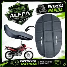 CAPA DE BANCO NXR BROS 125/ BROS 150/ BROS 160 2009 Á 2026 HONDA COM LOGO PRETA