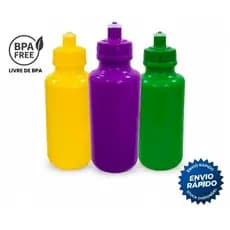 Kit de 5,10 ou 20 Garrafas 500ml Squeeze de Água plastico Bico de Silicone sem bpa,para personalizar