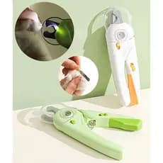 Cortador de unhas de cães e gatos, kit com alicate luminoso e lixa básica