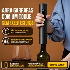 Abridor Elétrico de Vinho Automático Recarregável Sem Fio Saca-Rolhas Profissional