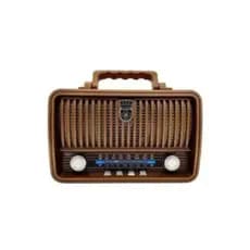 Rádio Am Fm Retrô Vintage Antigo Bluetooth Pen Drive Cor Madeira