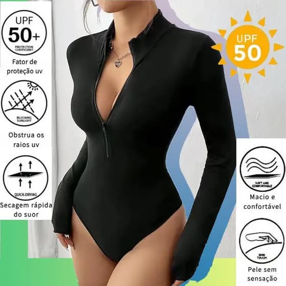 2025 novo estilo moda feminina Bodysuit maiô estilo europeu americano fino-ajuste zíper Bodysuit cor sólida máquina lavá