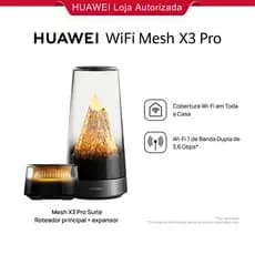 HUAWEI WiFi Mesh X3 Pro | Roteador | Wi-Fi 7 de Banda Dupla de 3,6 Gbps | HomeSec | Game Turbo