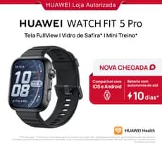 HUAWEI WATCH FIT 5 Pro| Smartwatch Relogio | Tela FullView AMOLED de 1,92"| Mini Treino | 64 GB ECG