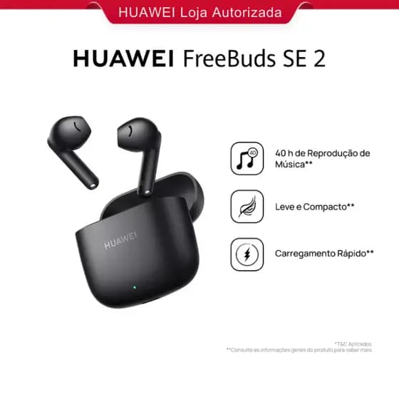 HUAWEI FreeBuds SE 2 , Fone de Ouvido Sem Fio , Fone Bluetooth Até 40 Hrs de Bateria