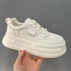 Aumentar a altura 2026 sapatos femininos sola esportes grosso leve primavera sapatos casuais femininos placa respirável