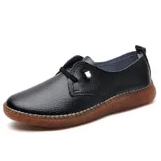 Sapatos redondos sola plana 2026 sapatos de couro tênis moda feminina sapatos planos esportes único dedo do pé branco Ca