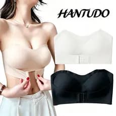 Sutiã Sem Alças Com Fechamento Frontal Estilo Japonês Para Mulheres Push Up Invisível Costura Leve Antiderrapante Bralet