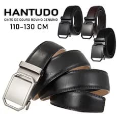 Cinto Masculino De Couro Genuíno Com Fivela Automática, Cinto De Couro Macio