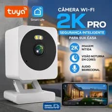 Camera De Seguranca Wifi Externa Prova Dagua 2K Visao Noturna Colorida Mini Camera IP Robo Tuya Alexa