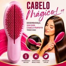 Escova Desembaraçadora Cabelo Mágica Anti Queda Massagem Antiestática Profissional