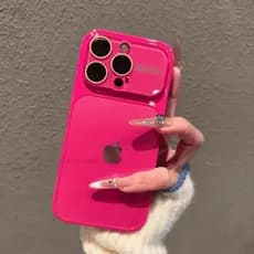 Capa De Telefone Fosca AG Com Janela Grande Para iPhone 17 16 15 14 13 Pro Max Traseira Antiderrapante E anti-Queda