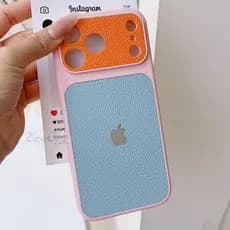 Capa De Dopamina Multicolorida Com Padrão De Pele De Lichia Para iPhone 17 16 15 14 13 12 ProMax Traseira De Proteção An