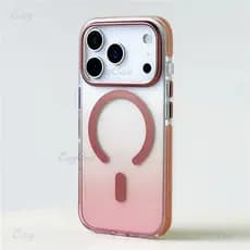 Capas protetoras magnéticas foscas à prova de choque de cor gradiente, adequadas para iPhone 17 Air, 16Pro, 17Pro Max, s
