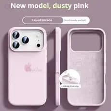 Capa Macia De silicone Líquido Avançada E Resistente À Sujeira Para iPhone17 16 15 14 13 12 ProMax Traseira Antiderrapan