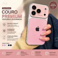 Textura De Couro Requintada Adequada Para iPhone 17 16 15 14 13 ProMax Crystal Logo HD Lente De Câmera